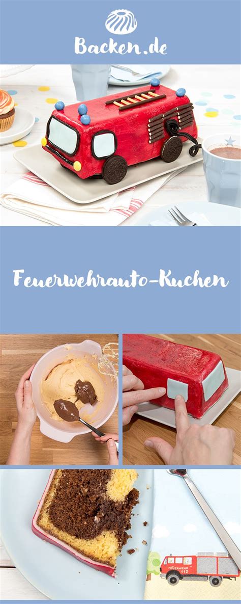 Motivkuchen aus dem feuerwehrfahrzeug, ein tolles rezept mit bild aus der kategorie kuchen. Feuerwehrauto-Kuchen - Rezept von Backen.de | Rezept ...