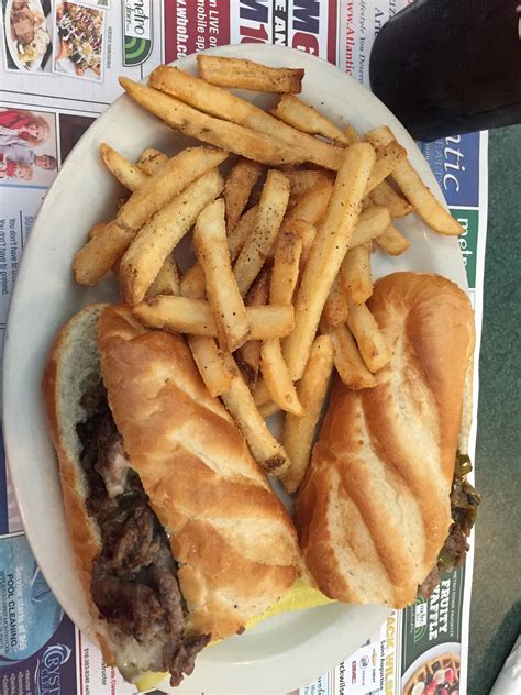 Now imagine that combination pressed between two flour tortillas. Phillis Cheese Steak Sandwich @ Metro Diner | Cheese steak ...