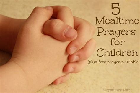 We recall how your son gathered with his disciples. 5 Mealtime Prayers for Children {free printable} | Mealtime prayers, Prayers for children, Prayers