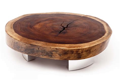 Natural live edge round slab side table this beautifully made table based on a steel base with a large wooden countertop is a perfect combination of natural oak and functionality. ROUND COFFEE TABLE BASE - ROUND COFFEE - 10 SEAT DINING TABLES