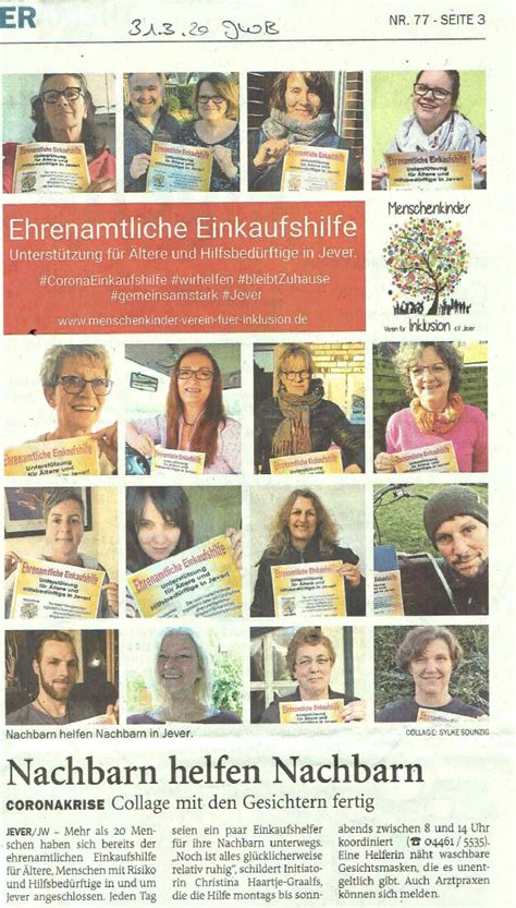 Sollte ihnen ein scheckvordruck mit ihrer kontonummer gestohlen werden hinweis: Presseveröffentlichungen - Menschenkinder Verein für Inklusion