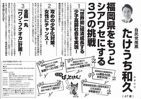 鳥取(1626) 島根(1640) 岡山(9729) 広島(11341) 山口(5582). 【福岡県知事選】現職と新人で保守分裂に。新人 篠田清氏 VS ...