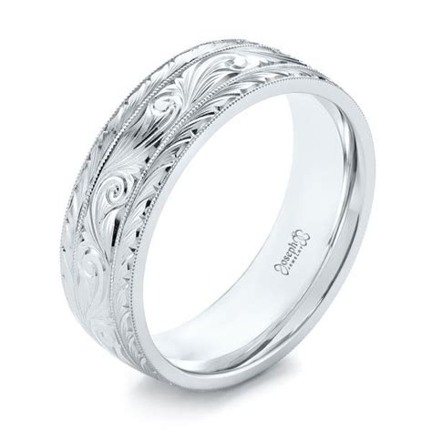 Engraving men�s and women�s wedding rings gives you the chance to share a secret with your spouse. Custom Hand Engraved Men's Wedding Band (With images ...