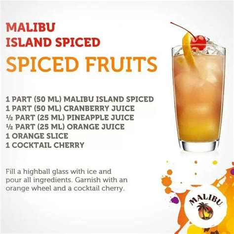 *get more recipes from raining hot coupons here* *pin it* by clicking the pin button on the image above! Malibu island spiced fruits | Spiced fruit, Fruit, Cherry ...