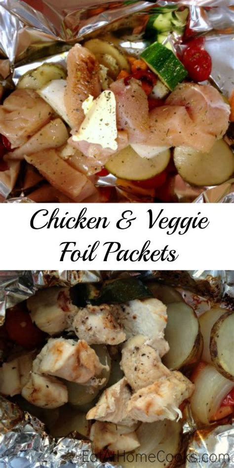 Hamburger, potatoes and green beans make the perfect foil dinner! Chicken and Vegetable Foil Packets {grill or oven} in 2020 ...