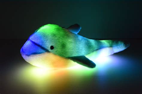 Requires three aa batteries, not included. Led Light Up Glow Products : LED Light Up Dolphin Pillow Pet