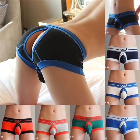 The top countries of supplier is china, from which the percentage of hombres. New Sexy Mens Boxer Briefs Jockstrap G-string Back hole ...