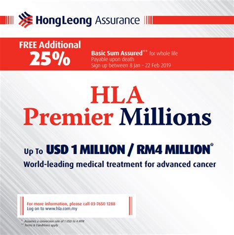 You are then diagnosed with very early stage lung cancer. Hong Leong Assurance Launches Premier Millions The State ...