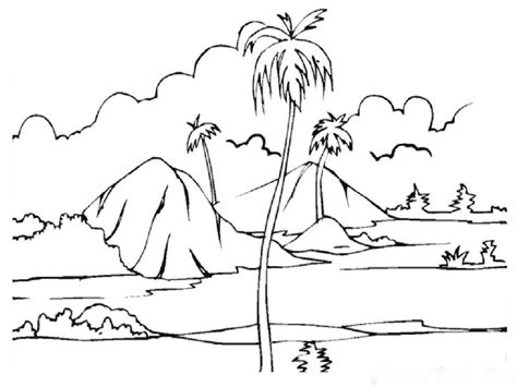 10 gambar mewarnai pemandangan gunung dan sawah lovely 10. Mewarnai gambar pemandangan | Multi Info Pro
