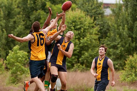 It is a form of football with roots traceable from early forms of rugby and gaelic football, but it is uniquely australian. Best Australian Rules Football Stock Photos, Pictures ...