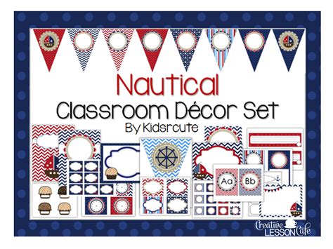 Want to see how to decorate your home? Creative Lesson Cafe: Nautical Classroom Decor Set and ...