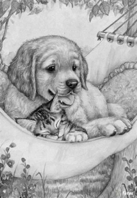 Toen ik afdrukken maakte van mijn portretten, wilde ik ervoor zorgen dat ze hetzelfde gevoel hadden als de originele schilderijen en tekeningen. Kleurplaat Voor Volwassenen Hond