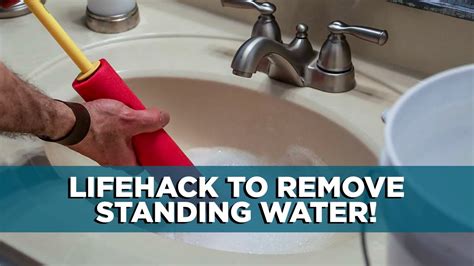 The water runs faster from the wfs system as well. How to Remove Standing Water from a Clogged Sink - YouTube