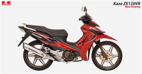 650.000 se set, ( kalau belum naik, kalau nggak salah lho, kelihatannya sh knalpot honda tiger revo, kalau nggak ninja 250 karbu, cmiiw ) 3. Kawasaki KAZE ZX130 Moped Sport Motorcycle