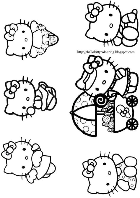 Download This Hello Kitty coloring page shows Hello Kitty looking very cute driving her car along a ...