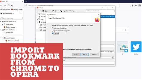 Although opera team has added bookmarks bar in opera but still a very important and essential feature is missing in the browser which is importing or exporting bookmarks. Import Bookmarks From Google Chrome To Opera Browser - YouTube