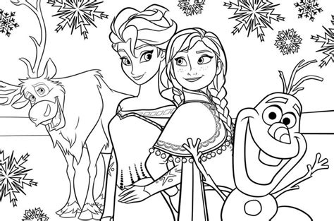 Frozen Gambar Kartun Hitam Putih Untuk Mewarnai - Info ...