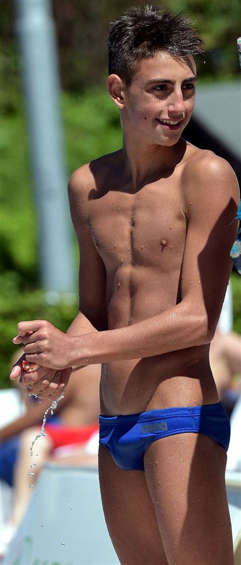 A collection of public images found on the web displaying candid shots of boys wearing speedos. Pin on Bulges