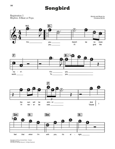 Parfois les développeurs tardent à rendre cette information disponible. Songbird Sheet Music | Fleetwood Mac | E-Z Play Today