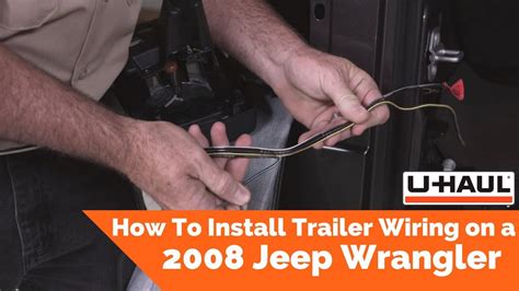 Identify the wires on your vehicle and trailer by function only. 2008 Jeep Wrangler Trailer Wiring Installation - YouTube