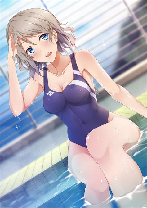 In fact, they don't care much about hairstyles or length. Wallpaper : anime girls, blue eyes, water, short hair ...