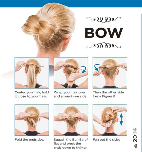 Buy 3 items & pick a free gift! Printable instructions for the Bow Bun using Bun Barz by ...