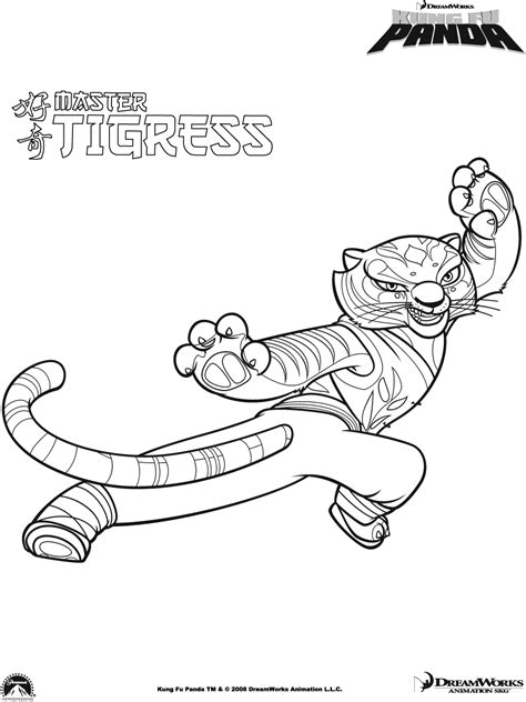 Download Coloring page - Master Tigress