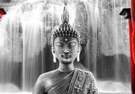 Bild leinwand buddha budha wg. BUDDHA ZEN WASSERFALL Wandbilder xxl Bilder Vlies Leinwand ...