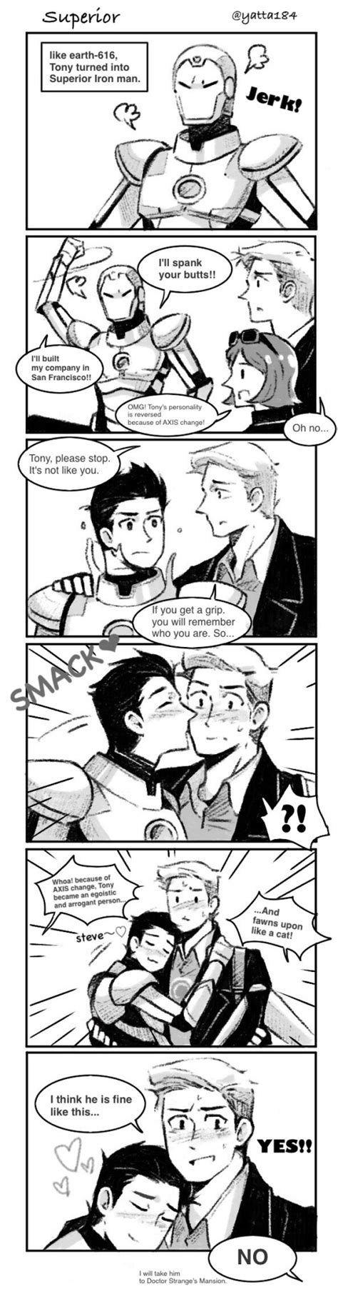 It's almost christmas at avengers academy, and the student council is hosting a ball on christmas eve! yatta184: "superior…? 【Steve/Tony AVAC】 " | Stony avengers ...