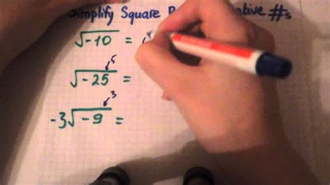 Simplify Square Roots of Negative Numbers - YouTube