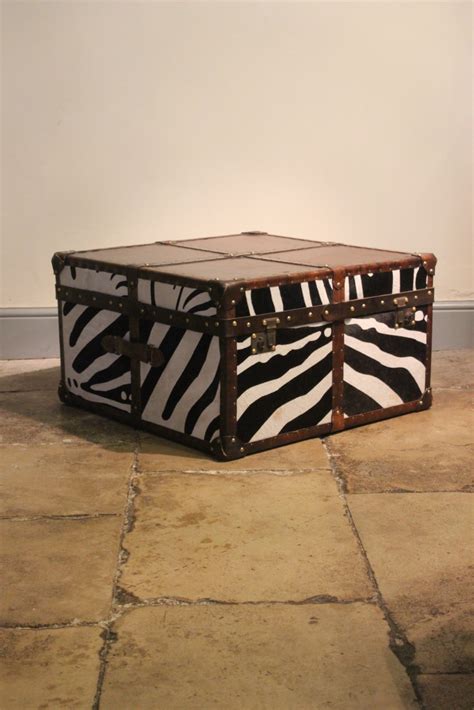 Cloud celebrates form and shape, and the richness of material and texture, as well as the art of the blacksmith. Very Stylish Zebra Skin & Leather Bespoke Trunk / Coffee ...