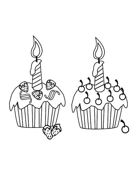 To clarify the list of pictures that you see: Twin Cupcakes Coloring Pages - NetArt