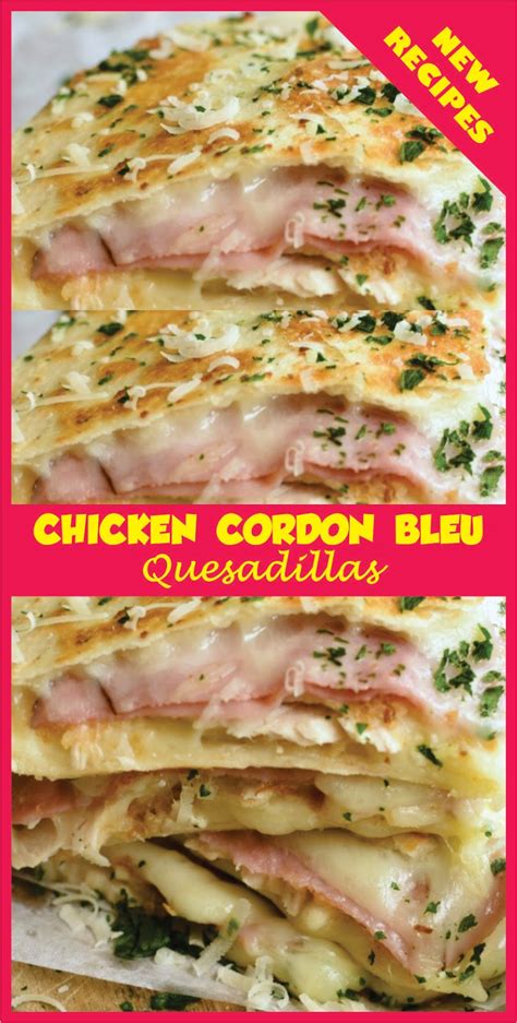 Serve by cutting the chicken into pinwheels and a nice helping of the hollandaise. Chicken Cordon Bleu Quesadillas | Recipe Spesial Food