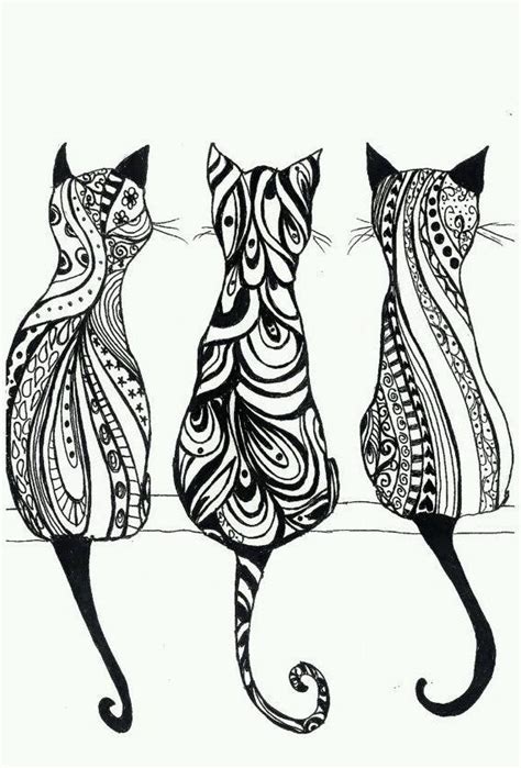 Apprendre à dessiner un chat en quelques étapes simples. 15 Luxe De Mandala Chat Image | Hippie tekening, Zentangle ...