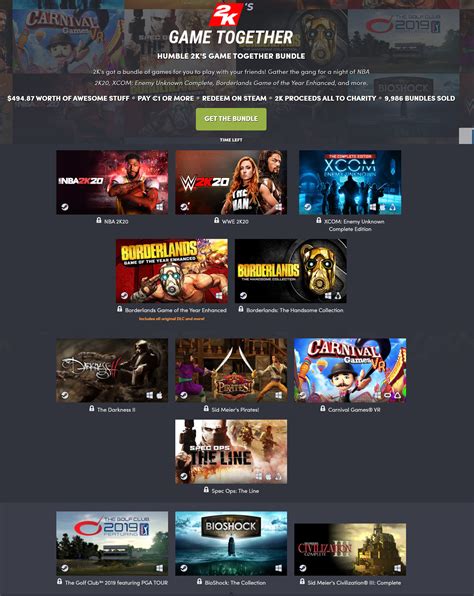 Getting a gift does not add the game to your humble library; Humble 2K's Game Together Bundle - Epic Bundle