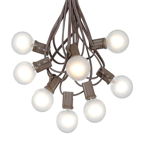 Frosted white hanging lamp nordal glass 40 cm lantern new works vintage industrial brass and porcelain pendant light for at pamono opal small architonic vidalite modern matte black globe with. Frosted White G40 Globe/Round Outdoor String Light Set on ...