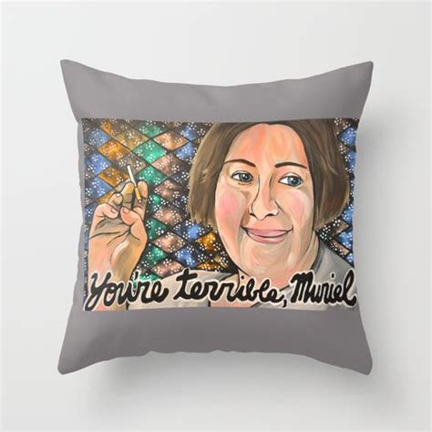 This is a silly question what makes you happy. You're terrible, Muriel Throw Pillow | Pillows, Throw ...