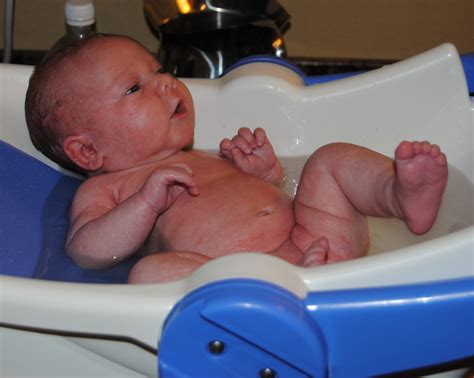 While most parents are worried about making the bath too hot, be sure you don't err in the other direction, since babies get cold easily. Dreaming Davis: Baby's First Bath