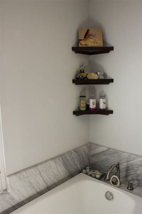 Freestanding bathroom shelves allow you to utilise wasted space around the toilet and cistern. Wenge bathroom corner shelves! | Wood countertops ...