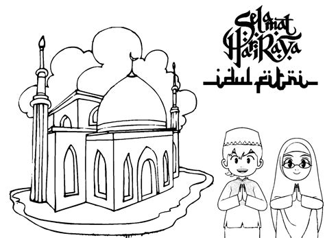 Mewarnai kaligrafi ramadhan jumat agung. Mewarnai gambar untuk anak-anak: Mewarnai Gambar Kartu Lebaran