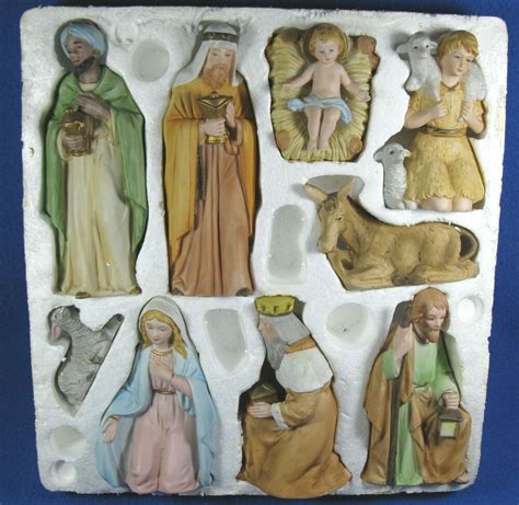 Show off the reason for the season with one (or more) of these stunning nativity sets. Vintage Homco Christmas Nativity Complete 9 Piece Set ...