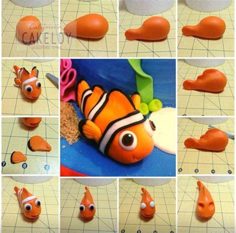 Nemo kuchen findet nemo geburtstag rezepte harry geburtstag geburtstagskuchen f. Gold fish (Nemo) fondant tutorial | Torten figuren ...