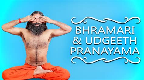 Your middle finger on the medial canthus and ring finger on the corner of your nostril. Bhramari & Udgeeth Pranayama | Swami Ramdev - YouTube