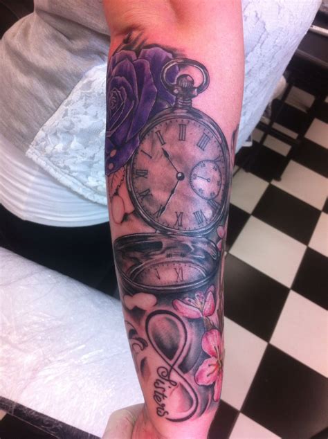 One can even replace the bed of roses with clouds. Clock rose tattoo 2 | Clock and rose tattoo, Rose tattoo ...