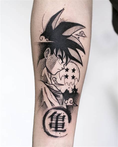 Naruto, dragon ball, one piece, and death note. Goku tattoo done by @guiferreiratattoo To submit your work ...