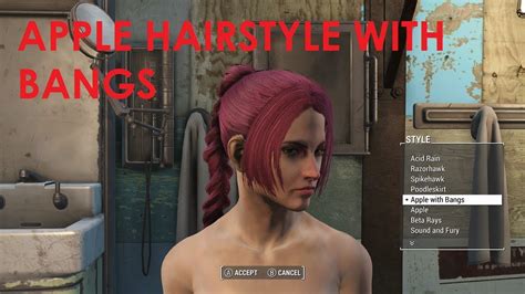 All female hairstyles fallout 4 character creation. Fallout 4 Mod Review Apple Hairstyle with Bangs - YouTube