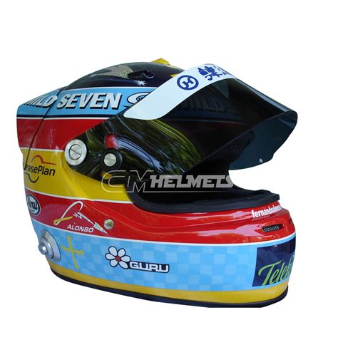 Here is the fernando alonso's one for renault 2006. FERNANDO ALONSO 2005 SHANGHAI GP F1 REPLICA HELMET FULL ...