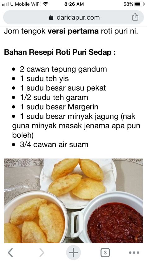 Cemilan yang satu ini hampir selalu ada di setiap rumah tangga dan biasa dijadikan sebagai makanan pendamping pada saat sarapan. Resepi dan Cara Mudah Buat Roti Puri Yang Sedap Dan ...