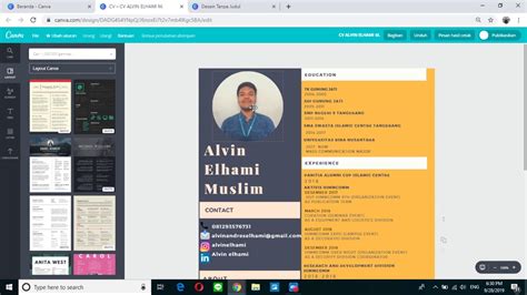 Maybe you would like to learn more about one of these? Cara Membuat CV Menggunakan Canva - YouTube