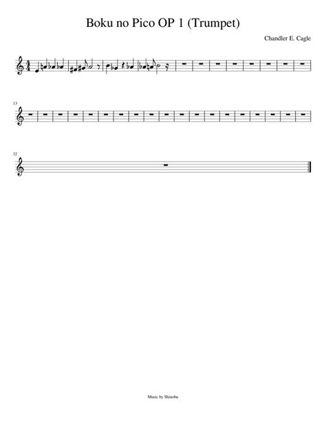 Caso contrário ele será removidon do blog. Boku no Pico OP 1 (Trumpet) Sheet music for Piano (Solo) | Musescore.com